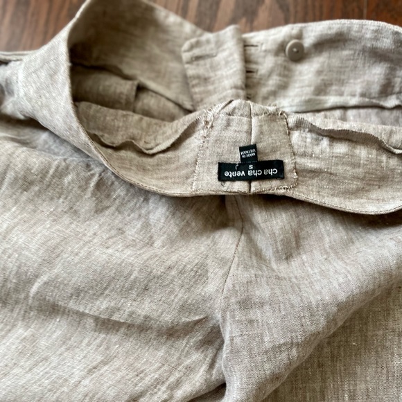 Linen Pants Cha Cha Vente Cropped Pants Capris 100% Linen - Picture 6 of 12